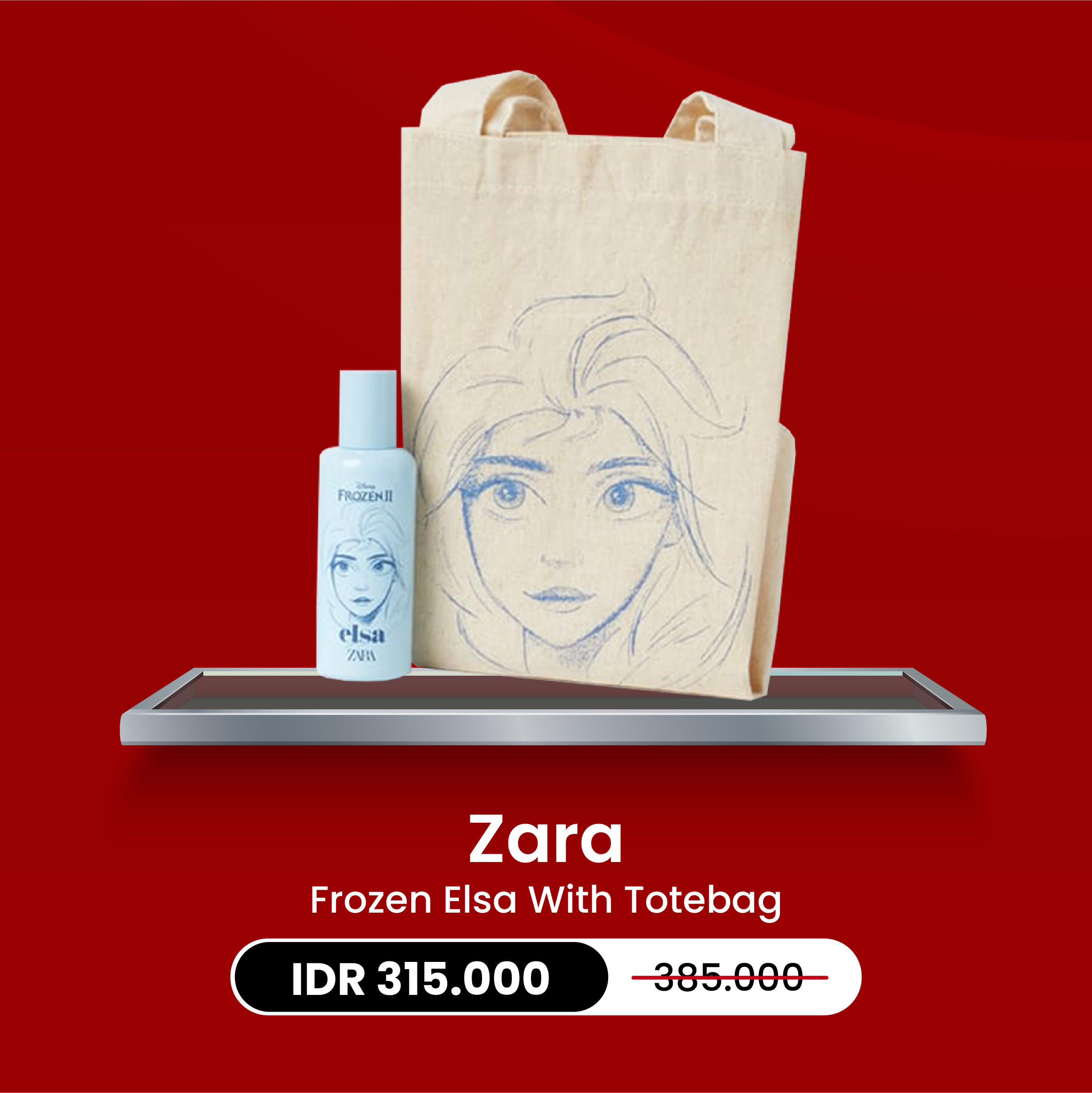 Zara Frozen Elsa With Totebag